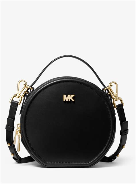 michael kors canteen bag black and white